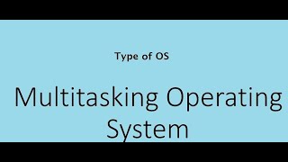 Multitasking Operating System [upl. by Nagam]