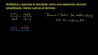 Multiplicación y división de expresiones racionales 1 [upl. by Peckham]