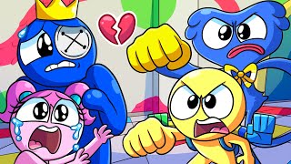 BLUE amp HUGGY WUGGY  RAINBOW FRIENDS amp POPPY PLAYTIME ANIMATION [upl. by Ahsetal]