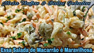 SALADA FRIA DE MACARRÃO PARAFUSO FÁCIL E RÁPIDO DE FAZER UMA DELÍCIA [upl. by Luapnaes]