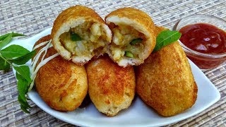 Bread Roll Recipe In Hindi By Indian Food Made Easy [upl. by Belden]