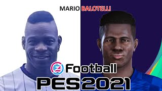 MARIO BALOTELLI  PES 201920202021  FACE BUILD amp STATS [upl. by Hajed]