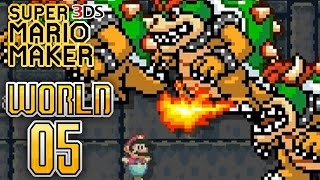 Super Mario Maker 3DS  Super Mario Challenge  World 5 [upl. by Nomyad]