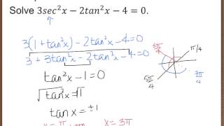 Precalc 53 Splving Trig Eqns [upl. by Aslam53]