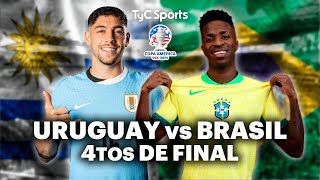 EN VIVO 🔴 URUGUAY vs BRASIL  Copa América  Cuartos de Final  Vivilo en TyC Sports ⚽ [upl. by Edison]