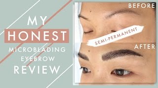 My HONEST Microblading Eyebrow Review  ilikeweylie [upl. by Glassman498]