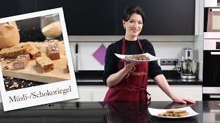 Müsliriegel und Schokoriegel selber machen 🤎 gesundes Rezept ohne Zucker [upl. by Ahsatsan]