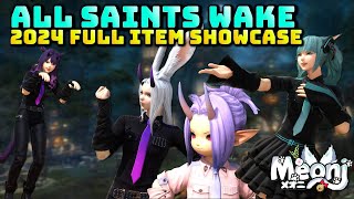 FFXIV All Saints Wake 2024  All Rewards  Full In Game Showcase With Dyes [upl. by Hallee]