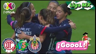 Intenso Partido 😱 Toluca vs Chivas Femenil ⚽️ Goles y Resumen  Cuartos De Final Liga MX 2023 [upl. by Hallie]