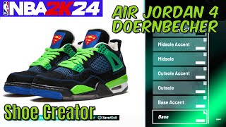 How To MAKE Air Jordan 4 quotDoernbecherquot In NBA 2K24  Shoe Creator [upl. by Ripp]