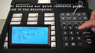 How to program the Sales Tax on the SAM4s SPS345 Cash Register Series Works on all SPS300 Series [upl. by Erdnoid]