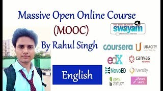 What is MOOC   Massive Open Online Course  MOOC in INDIA  SWAYAM  COURSERA  EDX  English [upl. by Ruhtracm]