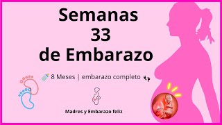 SEMANA 33 DE EMBARAZO  33 semanas  8 meses  EMBARAZO SEMANA A SEMANA🌝💙 [upl. by Nylatsyrk]