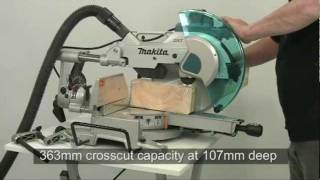 Makita How it Works DXT Mitre Saws LS1216L [upl. by Alyakcim]