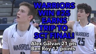 Manasquan 70 CBA 64  Shore Conference Semis  Alex Galvan 21 points [upl. by Atirihs]