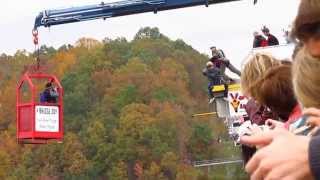 Bridge Day 2014 Handstand BASE jump fail [upl. by Bocock697]