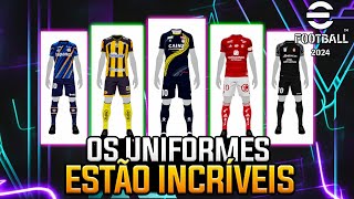 TOP 15 UNIFORMES MAIS BONITOS DO EFOOTBALL 2024 MOBILE [upl. by Olivette]