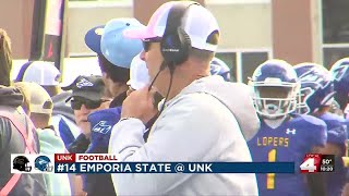 UNK football falls to 14 Emporia State [upl. by Smail]