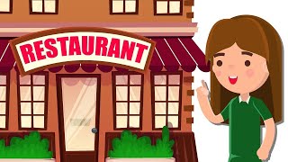 RESTAURANT Learn English for Kids All good words about Restaurant topic for children [upl. by Esele]