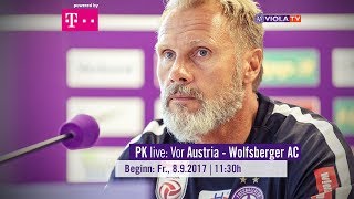 Pressekonferenz vor Austria Wien  Wolfsberger AC [upl. by Annairb]