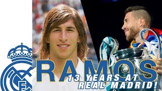 SERGIO RAMOS  13 years of GOALS and TROPHIES at Real Madrid [upl. by Charron47]