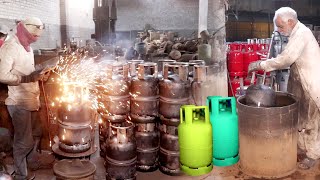 How To Make High Pressure LPG Gas Cylinder  Amazing Cylinder Manufacturing  Gas Cylinder Making [upl. by Karie]