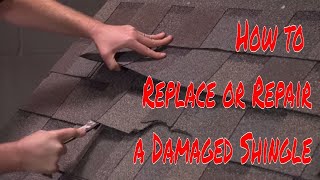 How to Replace or Repair a Damaged Shingle by RoofingIntelligencecom [upl. by Stevena]