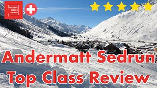 Andermatt Sedrun  Top Class Skiresort Info amp Review  Switzerland [upl. by Ahsiled]