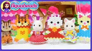 Calico Critters Sylvanian Families Aquabeads DIY Craft  Kids Toys [upl. by Ttereve]