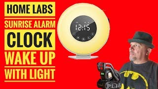 hOmeLabs Sunrise Alarm Clock Wake Up with Light and Sound [upl. by Cut]