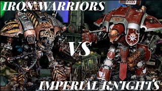 Chaos Space Marines Vs Imperial Knights 2000 points Battle Report 40k 10th edition [upl. by Anialem]