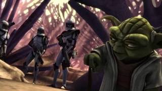 Star Wars The Clone Wars  Thire Jek Rys amp Yoda vs Droids [upl. by Landmeier216]