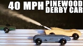 40 MPH Pinewood Derby Car HOW TO [upl. by Saturday167]