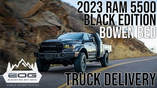 2023 RAM 5500 Black Edition with Bowen Customs Bed  Truck Delivery [upl. by Mayhs]