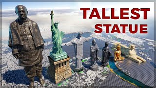 Top 50 Tallest statue size comparison  Inforeverse  org [upl. by Bordy]