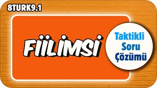 Fiilimsi  Taktikli Soru Çözümü 📙 tonguçCUP 1Sezon  8TURK91 [upl. by Eelamme]