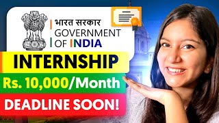 🔥 URGENT Government Internship with Certificate  ₹10000 ⚠️ Few Days Left  Open to All [upl. by Libbey]