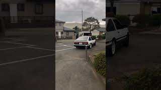 今日はどっちに乗ろうかな？AE86レビンかな？トレノかな？ ae86 ae86trueno automobile 旧車 [upl. by Nathaniel]