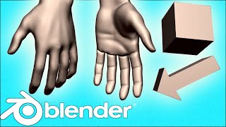 Blender Tutorial Hand sculpting for beginners how to sculpt hands with explanations [upl. by Marje]