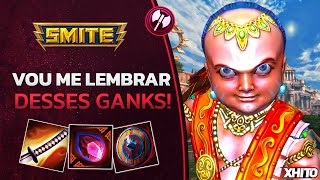 Eu vou me lembrar desses ganks na solo VAMANA SOLO  ⚡ Smite BR Conquista [upl. by Odrick406]