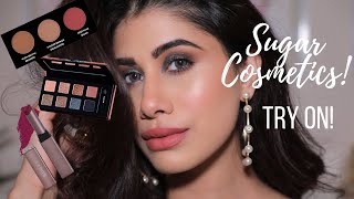 ALL SUGAR COSMETICS  First Time TRY ON  Malvika Sitlani Aryan [upl. by Boothe]