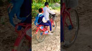 Ai bandhu ai dujon school te jai🥰😲smritiranivlogs shorts funnyvideo youtubeshorts [upl. by Haughay]