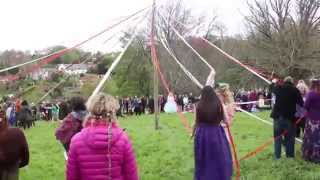 Beltane Glastonbury 2015  Maypole Dancing begins [upl. by Enobe]