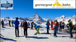 Gornergrat Matterhorn Railway • Zermatt Switzerland • 4K hdr 60fps Video [upl. by Tesler]