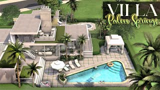 VILLA PALM SPRINGS  CC LIST  MidCentury Modern Design  The Sims 4 Speed Build [upl. by Raffaello]