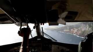 Landing at Saba Airport  Cockpit view [upl. by Esoranna]