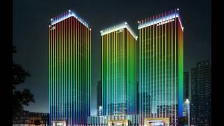 Project Design Video Displaywhole building lighting by dmx512 LED linear light [upl. by Ettennig]