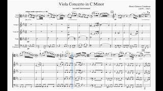 Animated Score  Casadesus Viola Concerto in C minor second movement [upl. by Ashti]