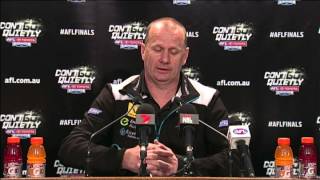 Ken Hinkley post game press conference  PF v Hawthorn 2014 [upl. by Wilsey518]