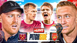 WEST HAM vs ARSENAL  Pitch Side LIVE [upl. by Huston512]